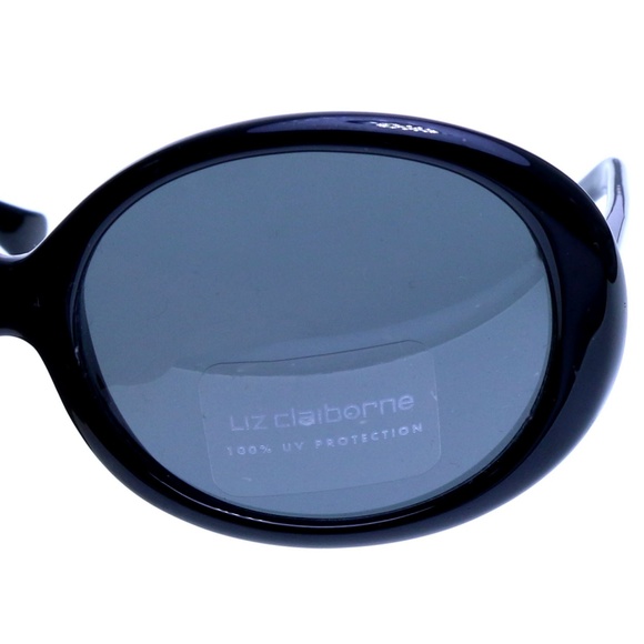 Liz Claiborne  Black Designer Oversize Sunglasses - Picture 4 of 6